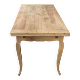 Louis XV extendable dining table from the 18th century, renovated in solid oak, 315cm