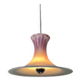 Suspension Mandarin blanche et rose par Michael Bang pour Holmegaard 1980