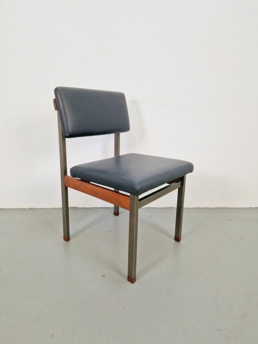 Pali Dining Chairs and Table by Louis van Teeffelen for Wébé, 1960s, Set of 6