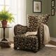 Vintage brown floral patterned cocktail chair/armchair