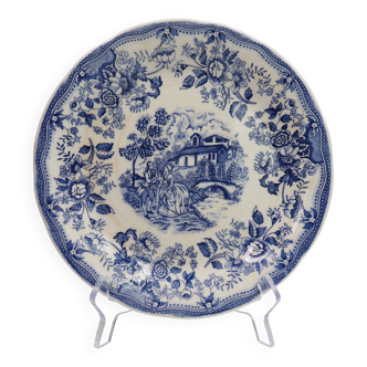 Assiette plate Ironstone bleu