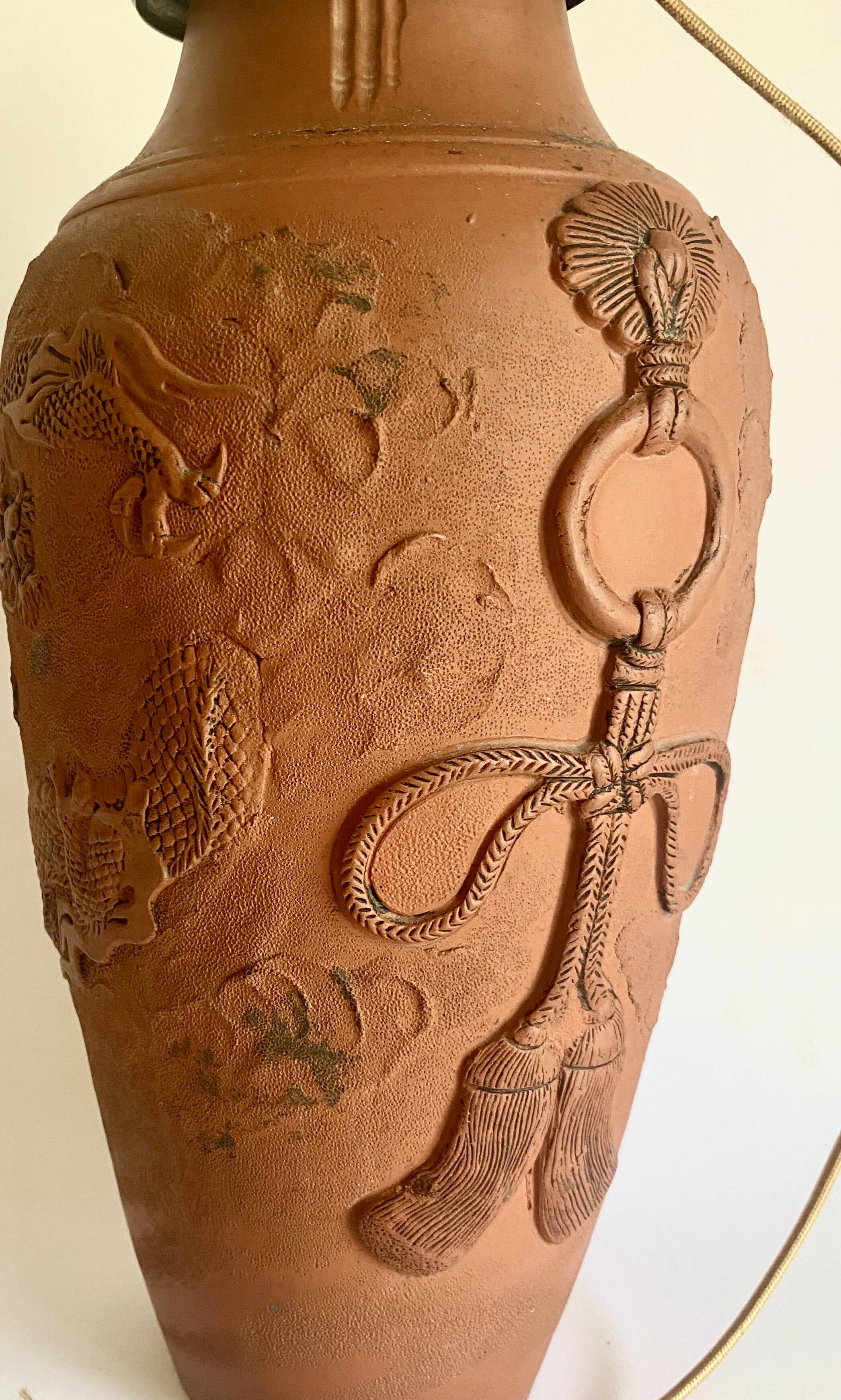 Ceramic lamp base, 2 M cabie silk new