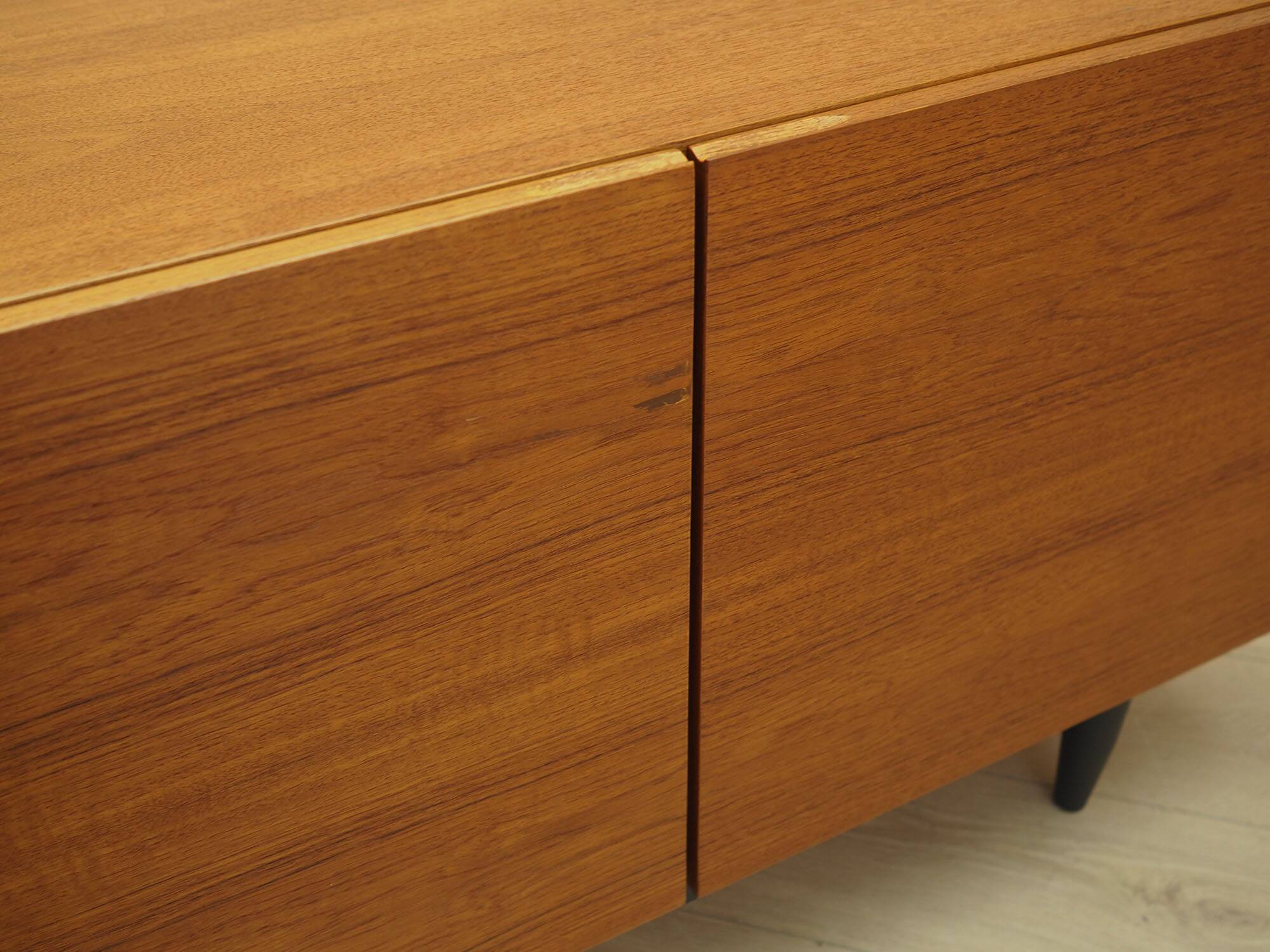 Danish teak cabinet with adjustable shelves, 1960s