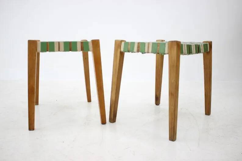 Pair of Midcentury Stools or Tabourets, 1950s