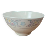 Small antique flowered bowl – vintage earthenware, very pretty decoration.