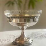 Coupe ancienne en verre et métal argenté