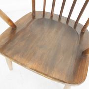 Scandinavian modern spindle back arm chairs, 1960