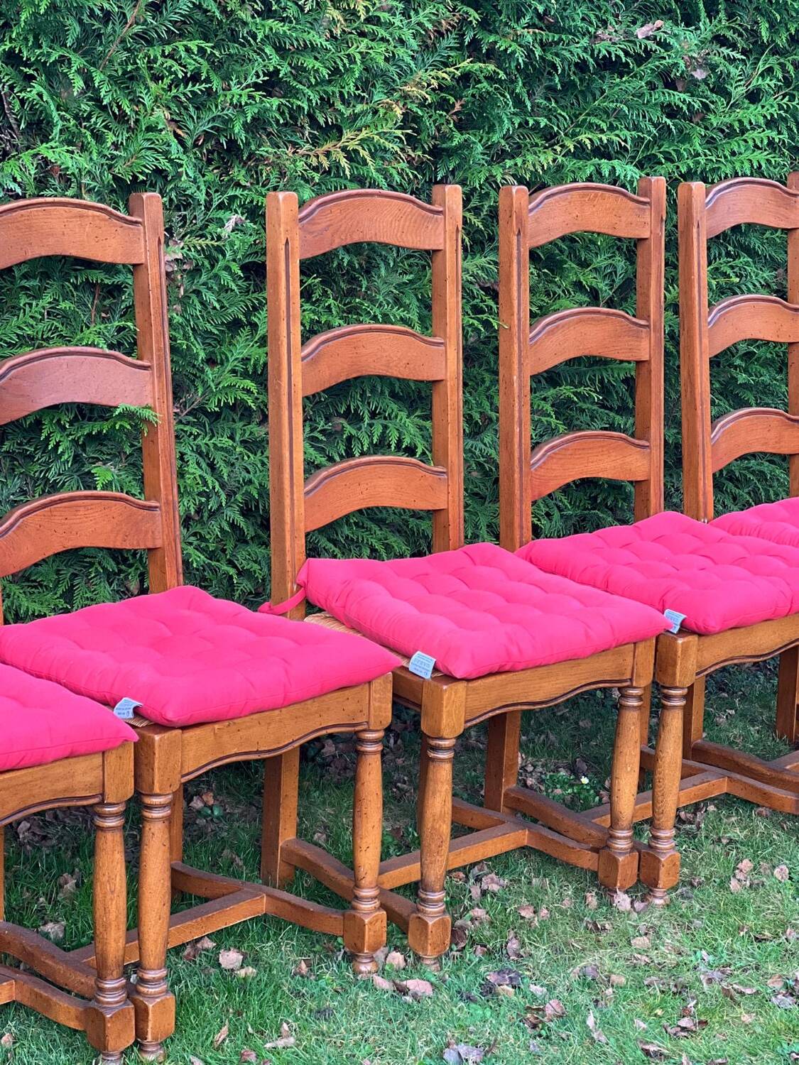 6 oak farmhouse chairs