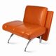 A unique armchair made of genuine leather and designed by the luxury Italian brand Moroso.