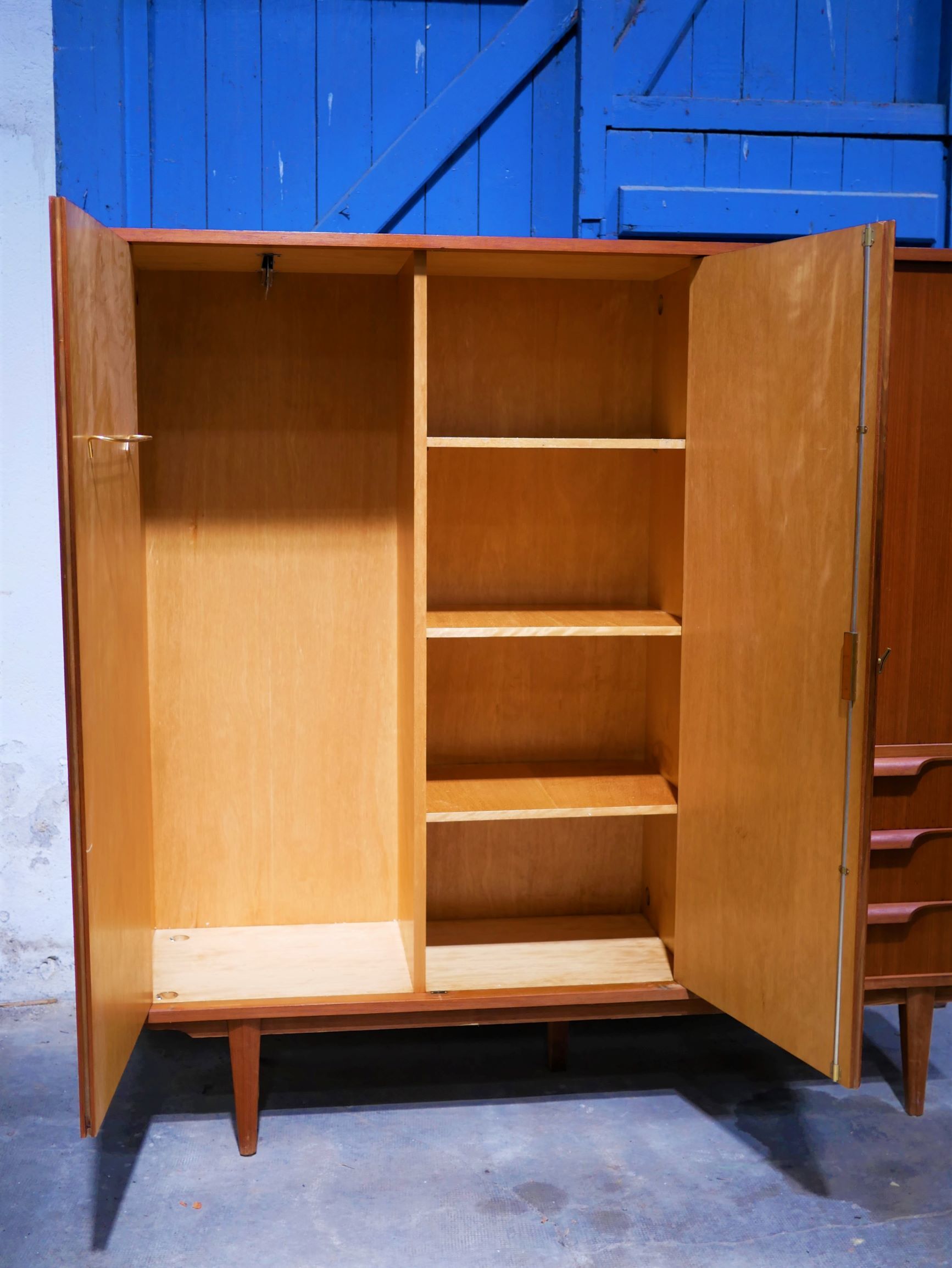 Vintage teak wardrobe