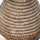 Old basket, burgundy straw and bramble, woven basket, interior decoration