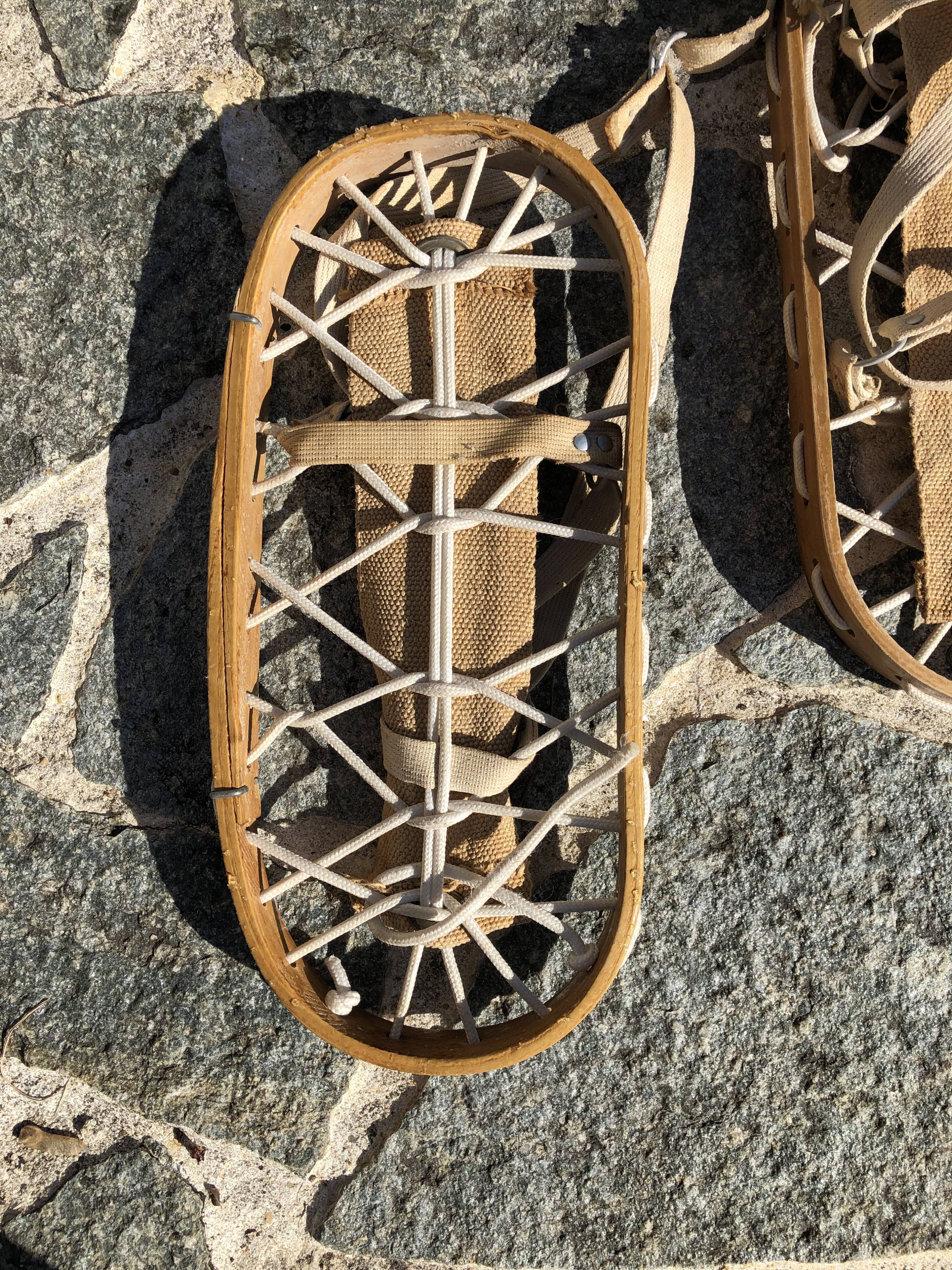 Vintage wooden snowshoes