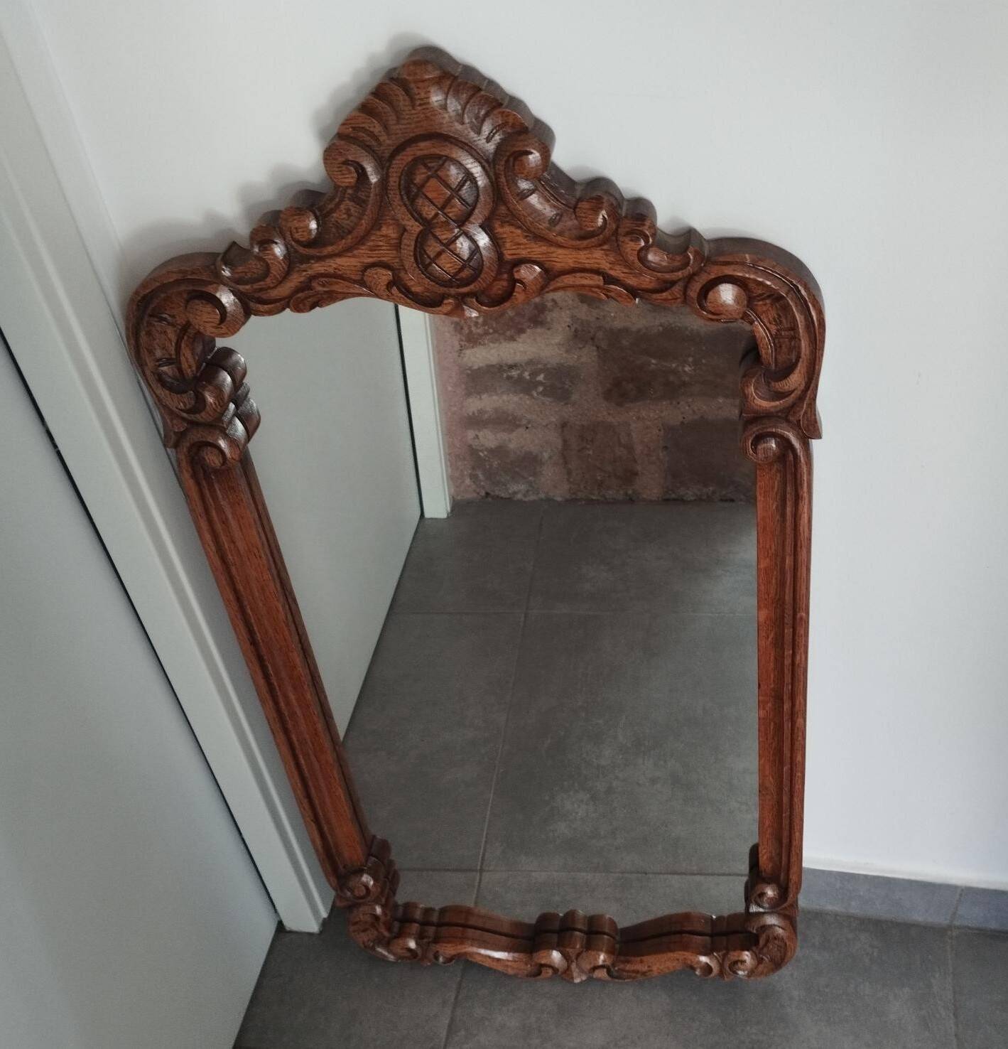 Large mirror in baroque rocaille rococo style