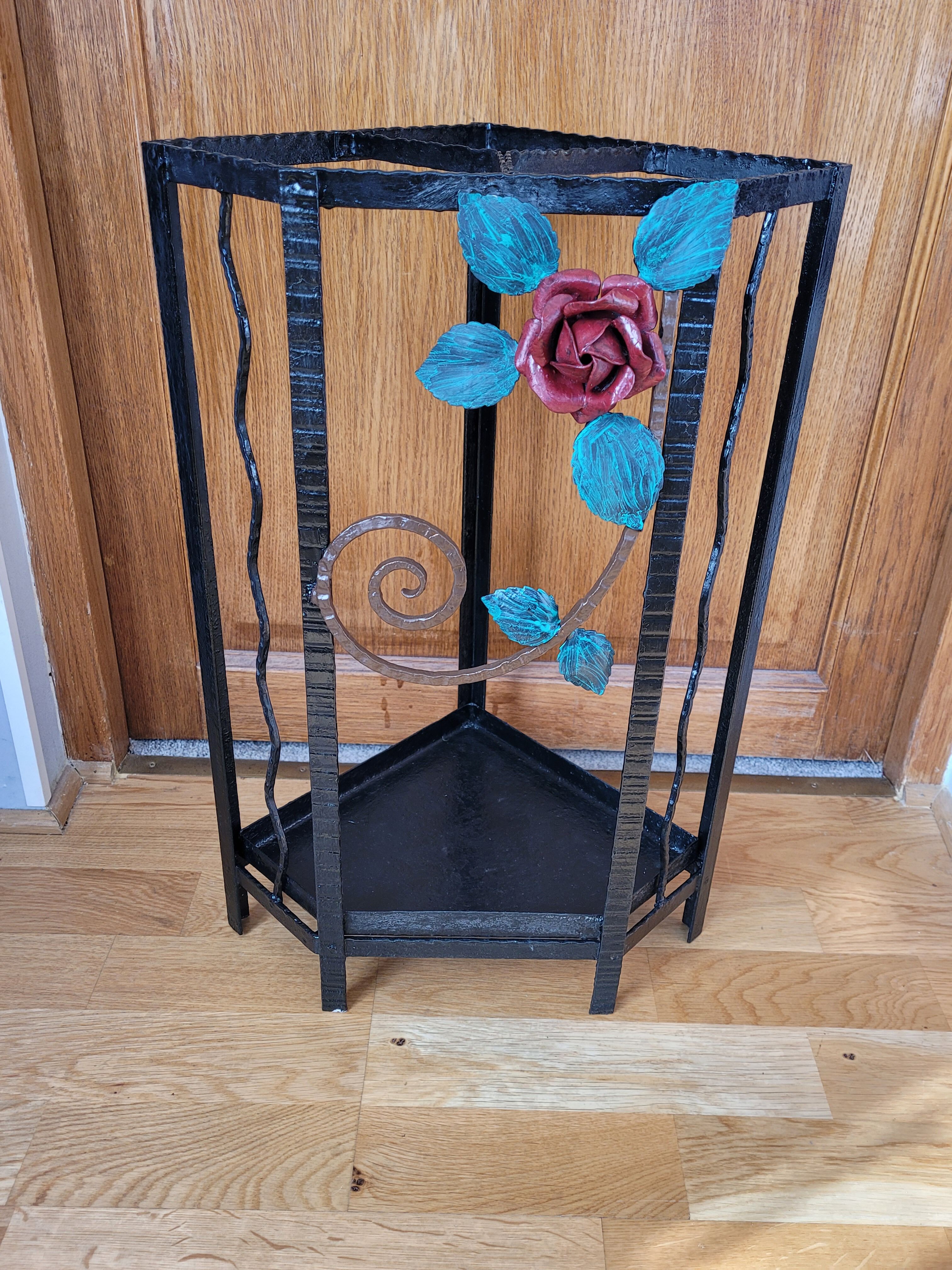 Wrought iron umbrella door