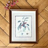 Botanical frame bigarreaux cherry branch