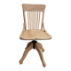 Solid oak swivel office chair