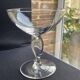6 light crystal champagne glasses with twisted leg, early 20th century