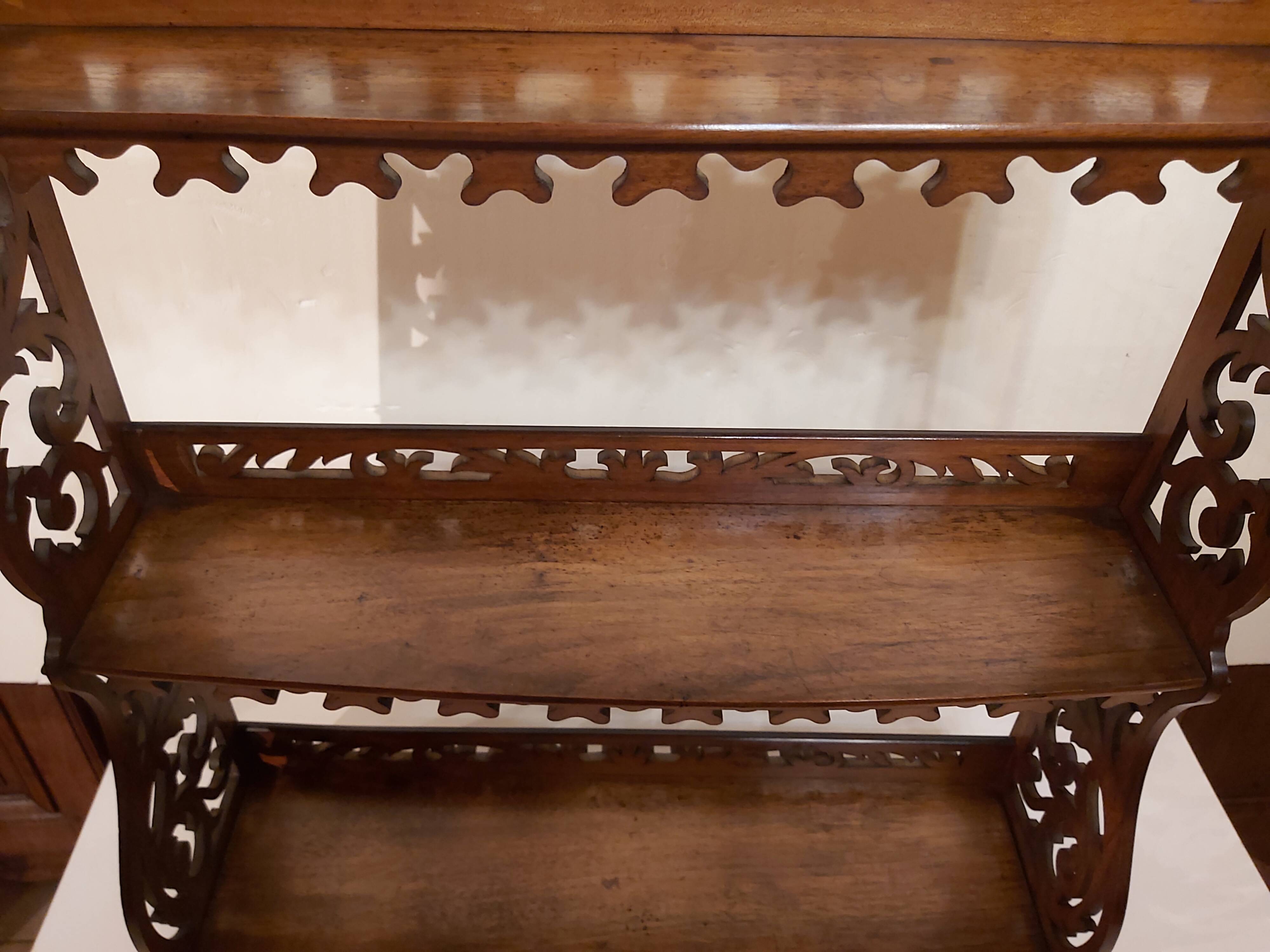 Openwork wall shelf walnut nineteenth