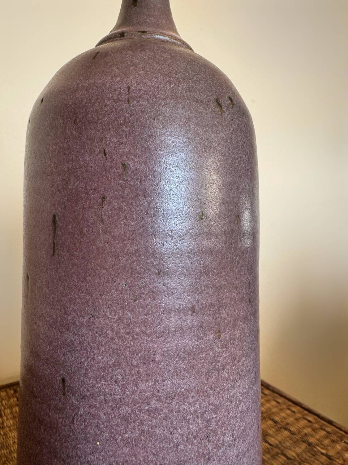 Christian Deville purple stoneware vase
