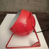 Table or wall lamp round in vintage red metal