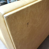 Yellow vintage bistro bench, 1960