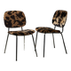 Chaise en fausse fourrure imprimée