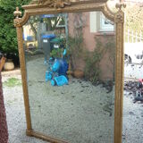 Miroir d époque XIXe en bois doré a la feuille d'or 140x195cm