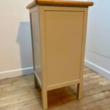 Beige and pale pink revamped 4-drawer bedside table
