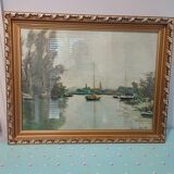 Tableau Reproduction Claude Monet – Scène fluviale