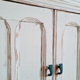 Parisian sideboard doors renovated pale green