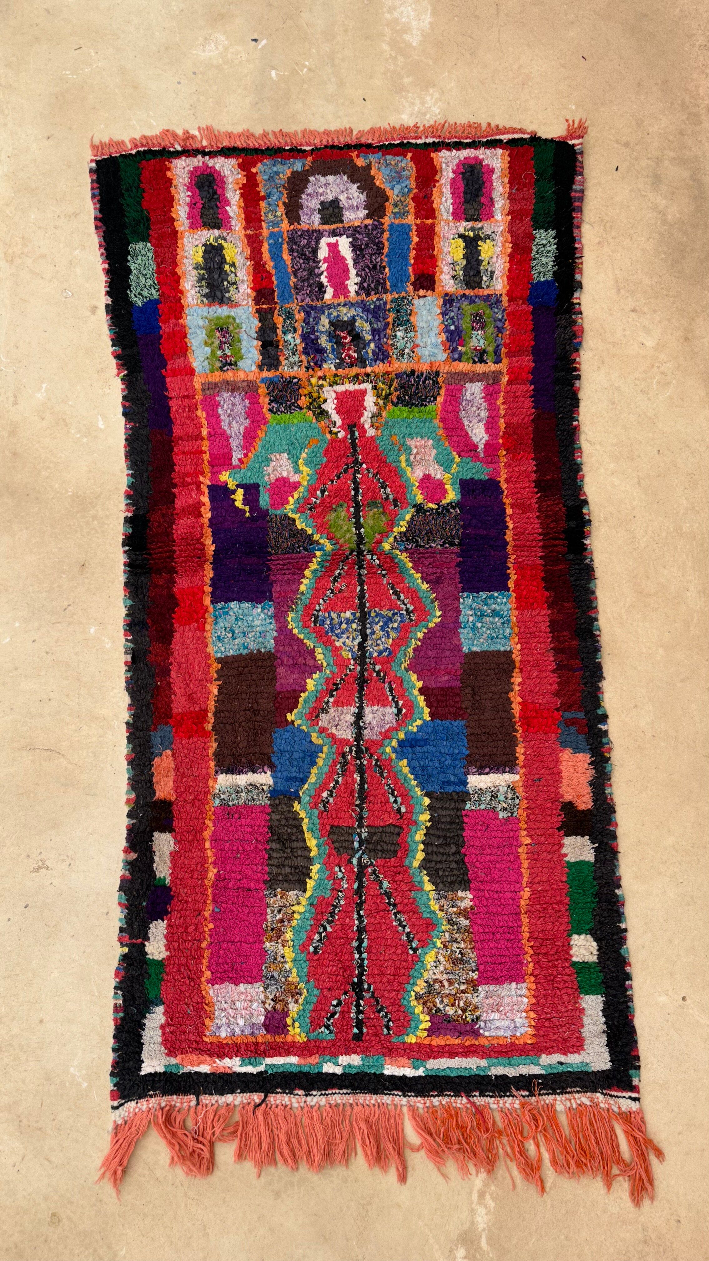 Tapis Boucherouite 94 x 177 cm