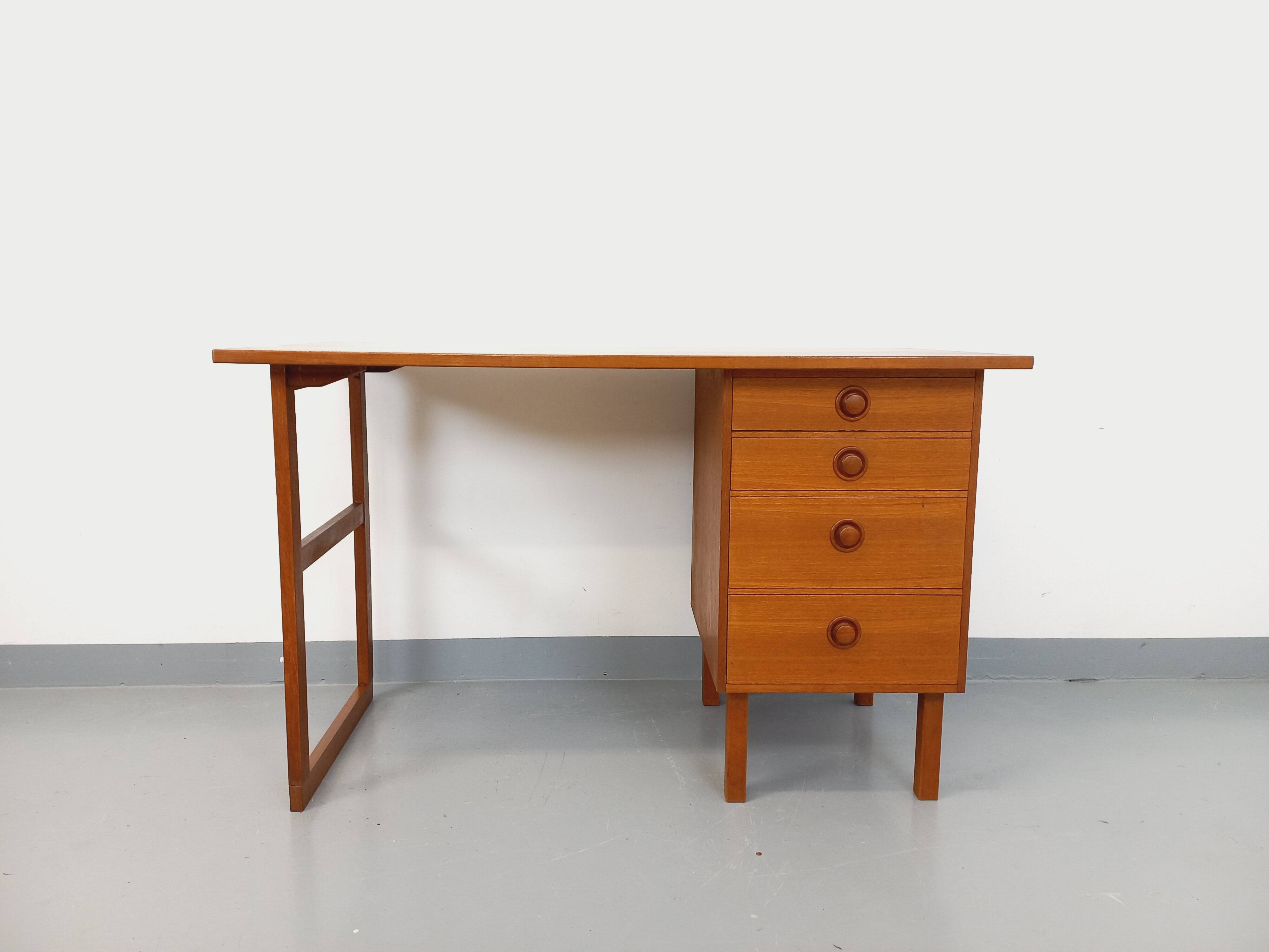 Vintage Scandinavian teak desk from the 60s