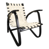 Fauteuil en bois cintré par Jan Vanek, Tchécoslovaquie, années 1960.