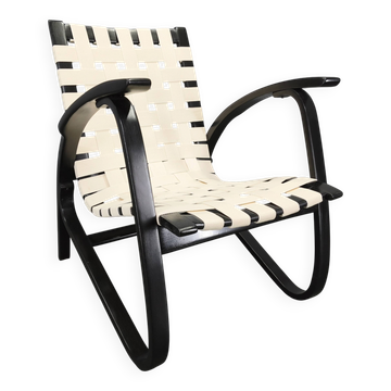 Fauteuil en bois cintré par Jan Vanek, Tchécoslovaquie, années 1960.