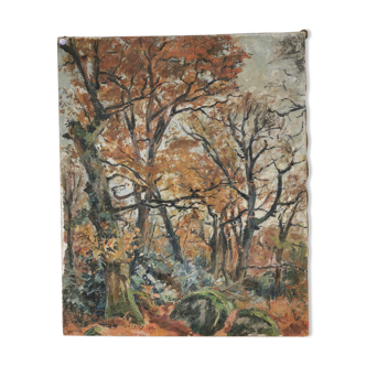 Painting under wood