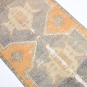 3x11 orange vintage runner rug, 88x341cm