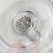 8 blown glass champagne coupes from the 19th century