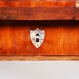 Restored biedermeier dining table, yew-tree, austria, 1830s