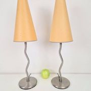 Lampes de table vintage Squiggle Antimon Zigzag d'Ikea, années 1990, ensemble de 2
