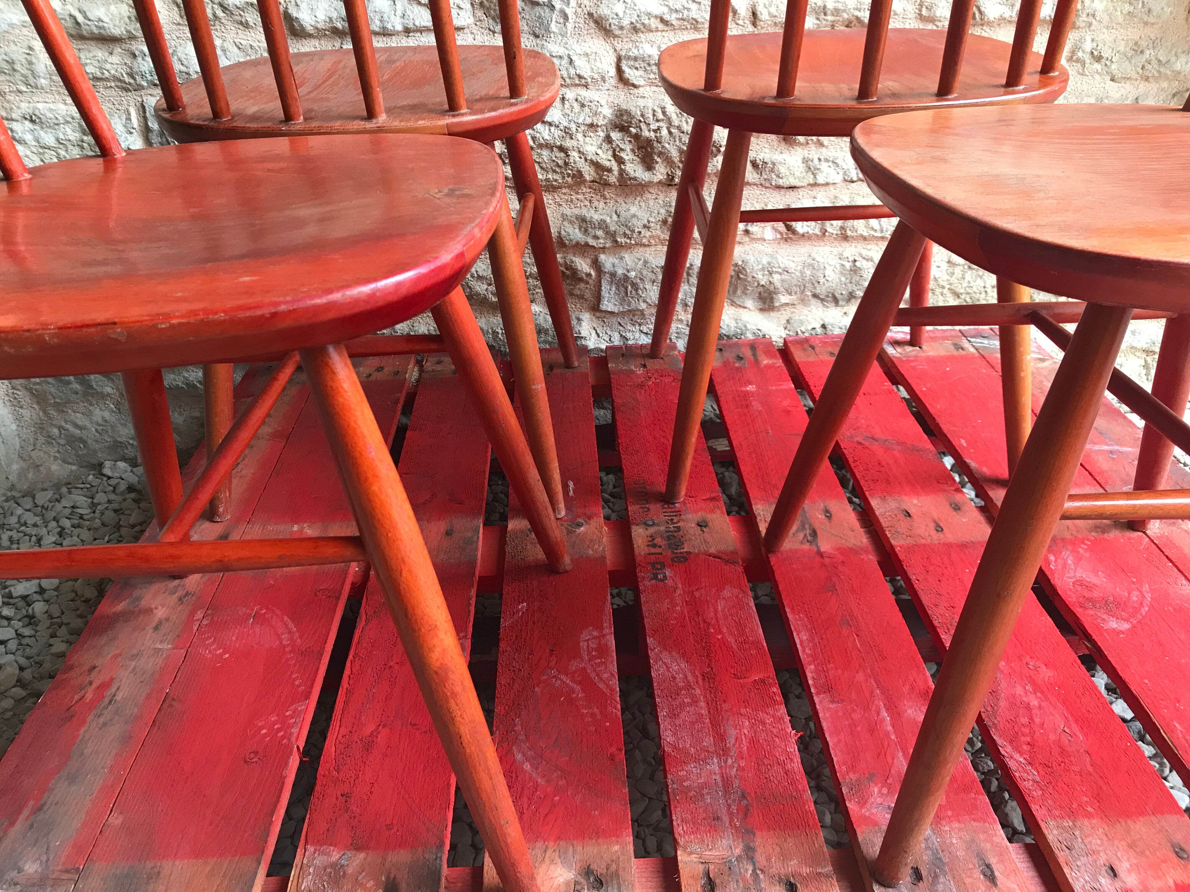 Set of 4 vintage 1960's scandinavian