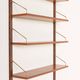Danish vintage teak home office shelving unit, 1960s