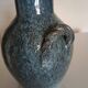 Accolay pottery Yonne - Double handle woven vase - Blue-grey glazed stoneware