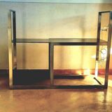 Artelano smoked glass and steel shelf