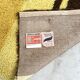 Vintage 1970s rug with wavy stripes in ochre shades — 200 × 300cm