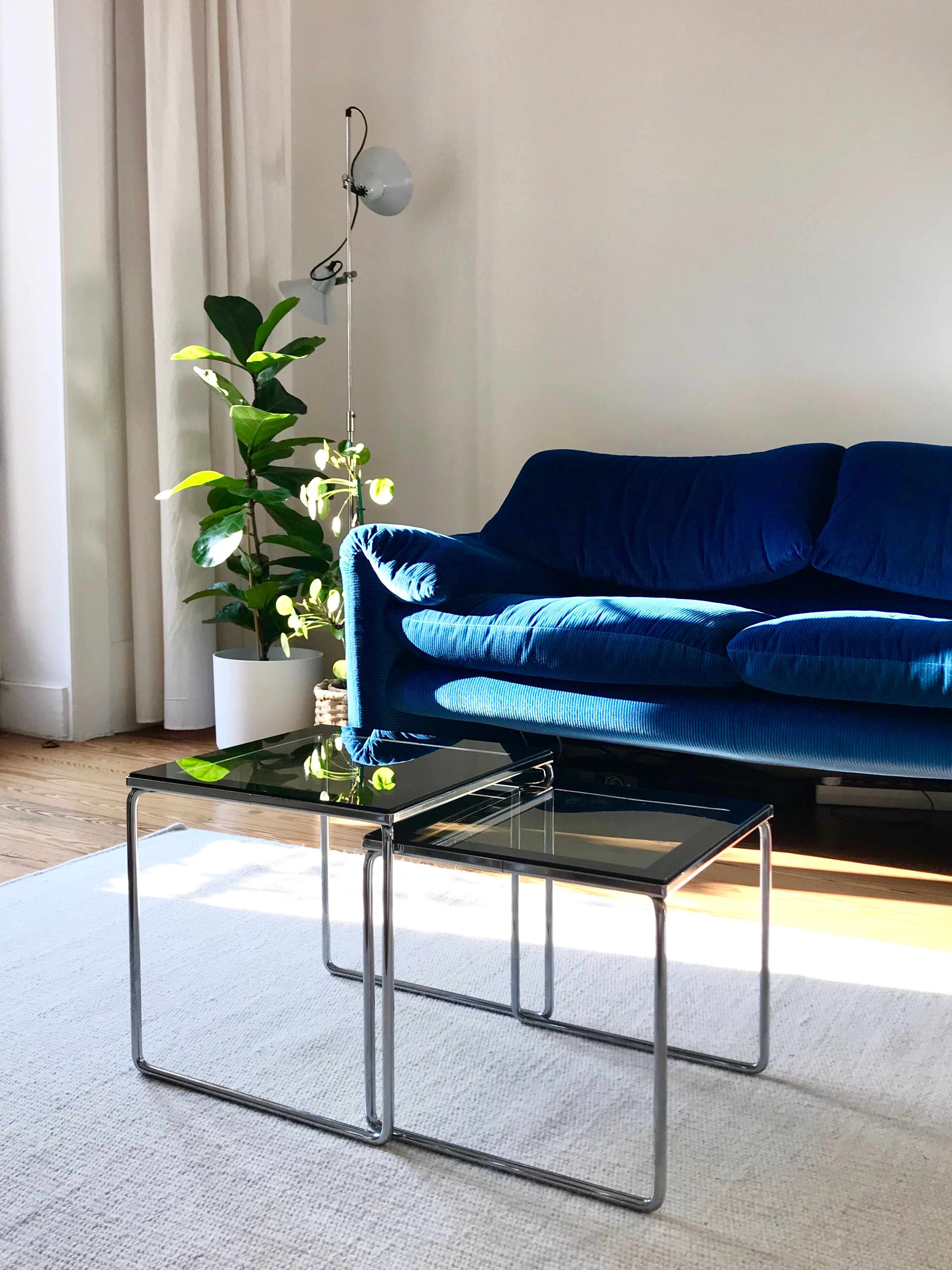 70s glass tables