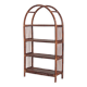 Vintage rattan floor bookcase. France, 1960s