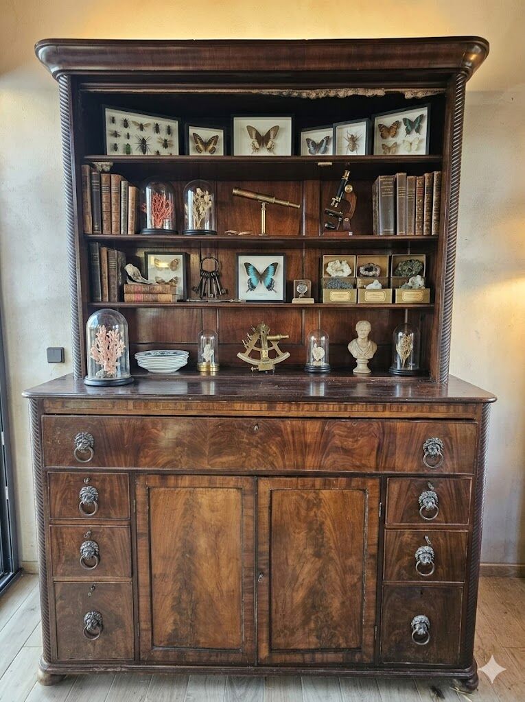 Large sideboard with flame mahogany veneer