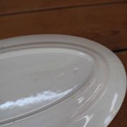 Old oval earthenware dish "Horizon" St Amand