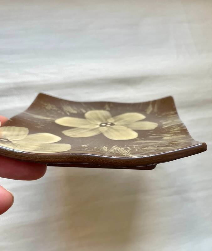 Japanese square ceramic bowl 12 cm
