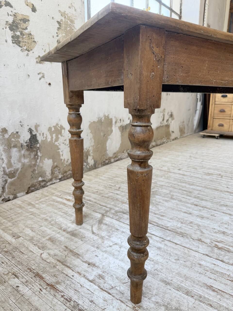 Table de ferme, bistrot en hêtre 1900